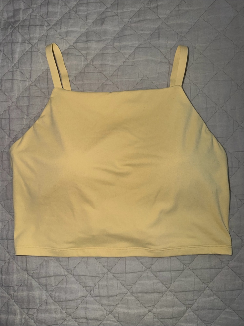 Offline by Aerie Yellow Square-Neck Longline Sports Bra